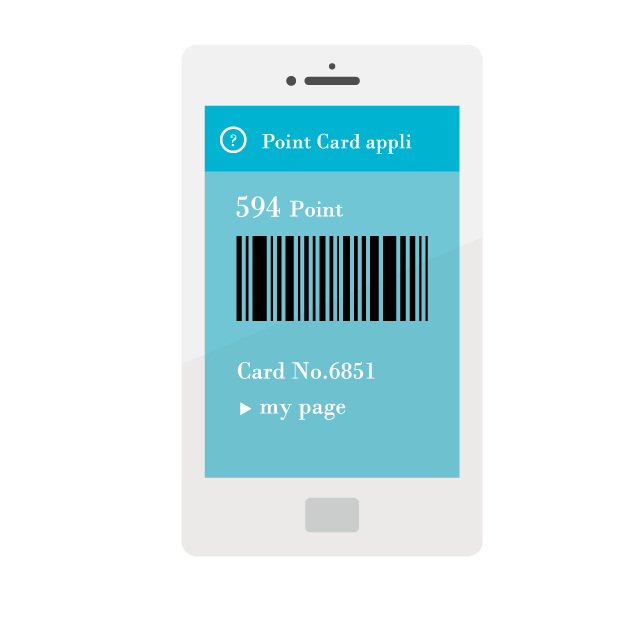 スマホのポイントカードアプリイメージ